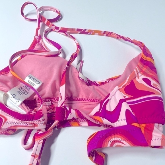Jessica Simpson Women'Good
Vibrations Cropped Cami Bikini Top Femme Multi New L - Picture 10 of 11